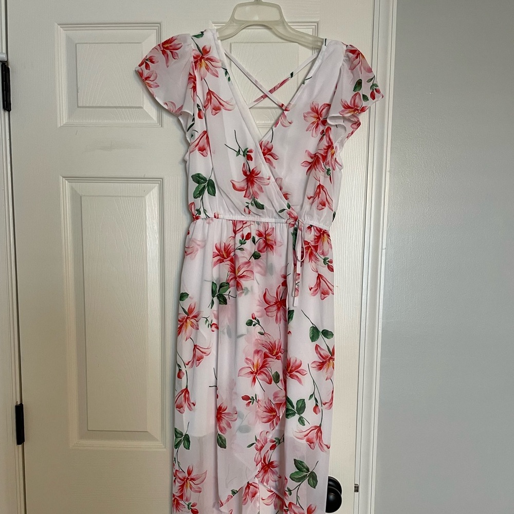 white floral summer/wedding dress